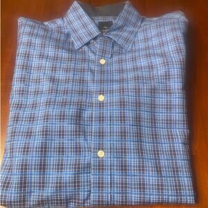 Blue Plaid TailorByrd Tailor Byrd Button Down L Shirt